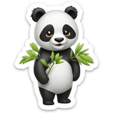 Panda bear with mate argentinian sticker