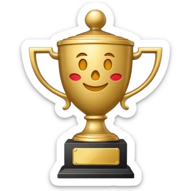 holiday theme trophy sticker
