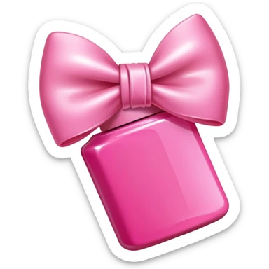 Nail Polish pink bow sticker
