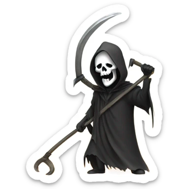 reaper with scythe  sticker