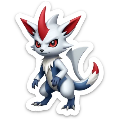 Cool Edgy Absol-Zangoose-Sneasel-Quilava, full body sticker