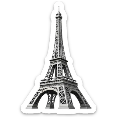 simplified eifel tower sticker