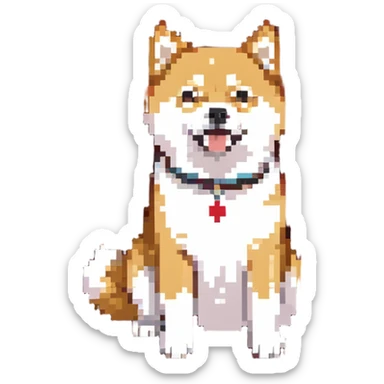 Shiba Inu sitting in a movie theater sticker