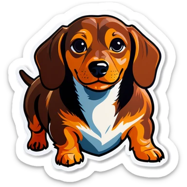 Cold dachshund  sticker