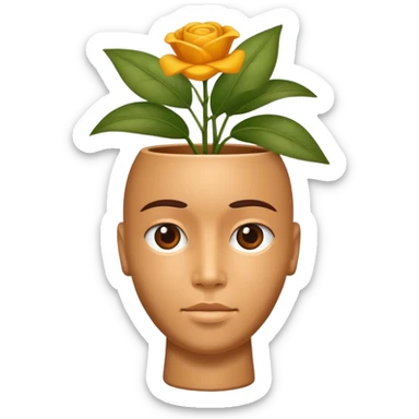 Vase human head  sticker