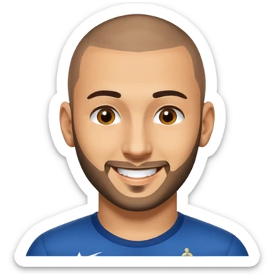 Karim Benzema with Buzzcut sticker
