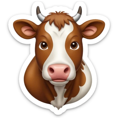 High resolution of A cow sticker