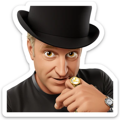 male with stylish wristwatch sticker