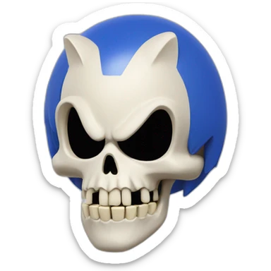 skull sonic the hedgehog sticker