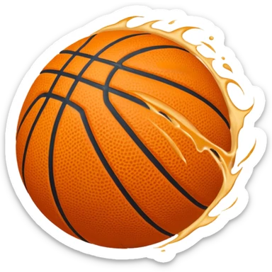 bounced basketball sticker