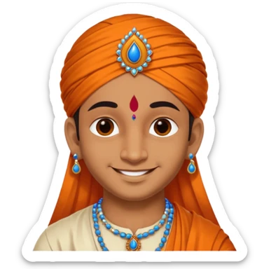 Krishna tilak sticker