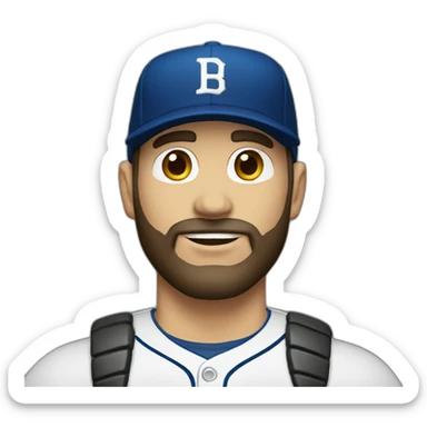 bold 32 y.o. White man with dark beard and baseball obey cap sticker