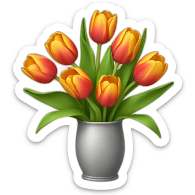 Tulip bouquet sticker