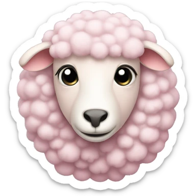 Pastel pink sheep  sticker