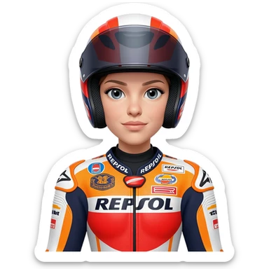 Pembalap Repsol perempuan sticker