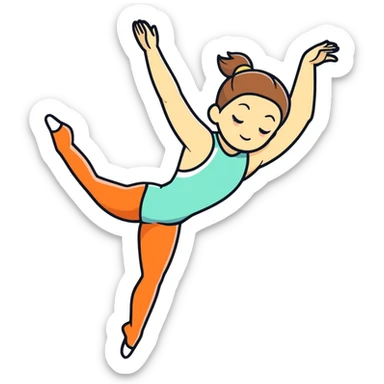 Gymnast falling sticker