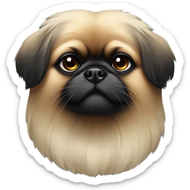 black Pekingese sticker