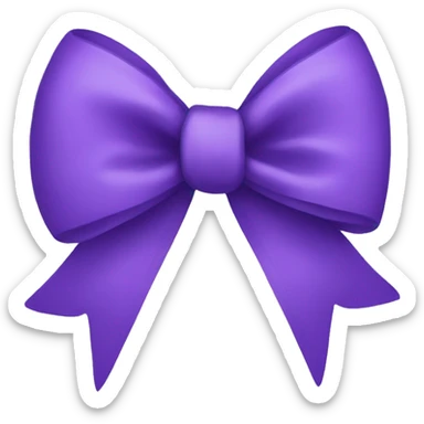 Purple bow sticker
