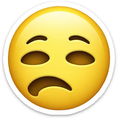 basic yellow emoji face giving the side eye sticker