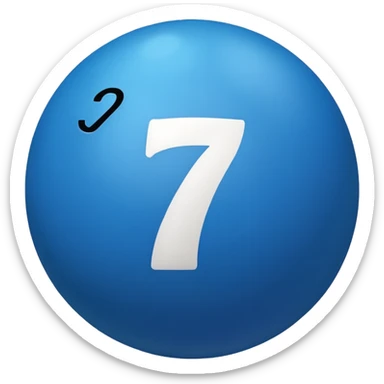 pull ball with the number 7th blue sticker