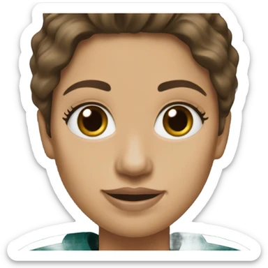 Philadelphia eagles fan, white woman with brown hair and brown eyes sticker
