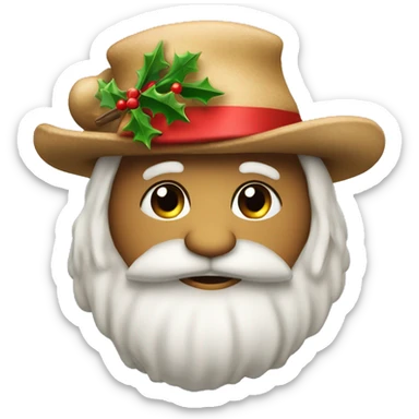 Kackehaufen mit Weihnachtsmütze sticker