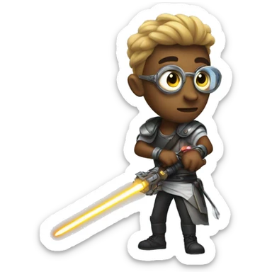 Youda with a lasersword  sticker