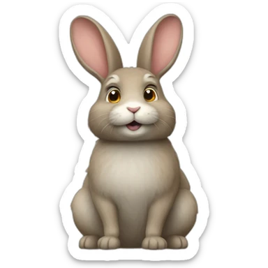 Rabbit with bog sticker