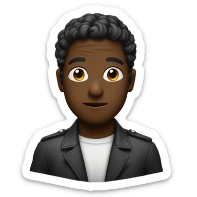 carita llorando por un chico negro sticker