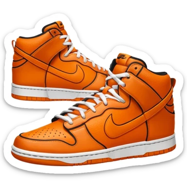 basketball with nike dunk shoes sticker