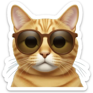 Cat with sunglasses sticker