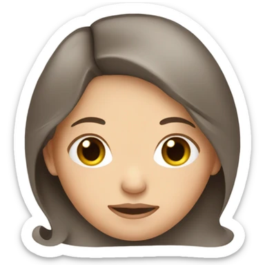 Pregnant white brunette  sticker