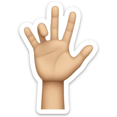 A hand doing doing the "this close" motion sticker