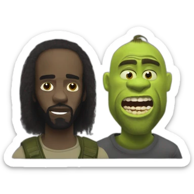 human "death grips" mc ride and real shrek singing sticker