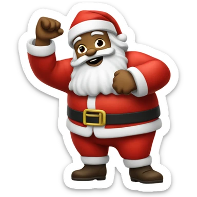Santa clause dabbing sticker