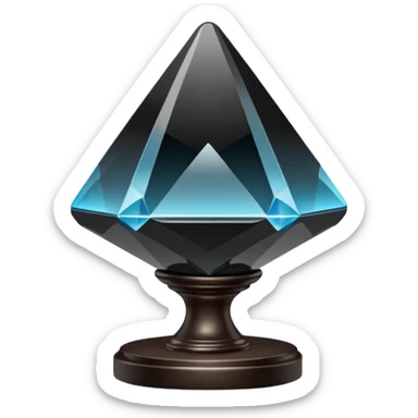 Magic morion mineral crystal On the stand sticker