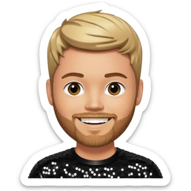 Brian McFadden from Westlife with black sequin outfit sticker