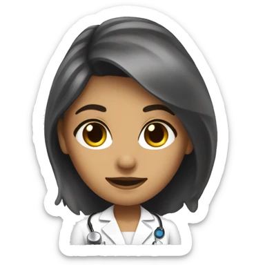 A girl doctor who does laser hair removal  sticker