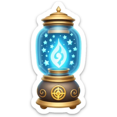 cosmic magic lantern object icon, floating lantern with arcane energy, swirling stars inside, glowing ancient runes, epic fantasy aura, 3D cartoon, mobile game icon style, centered, clean background, no text, no watermark
 sticker