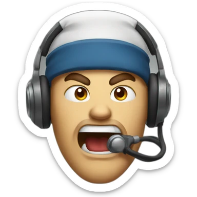 Gamer rage sticker