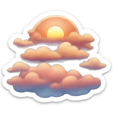 Sunset cloud sticker