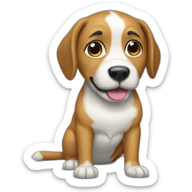 Un chien qui fait ✌ sticker