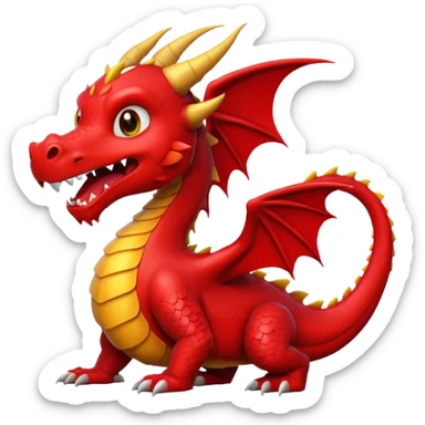 red dragon 4k sticker