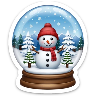 SNow globe sticker