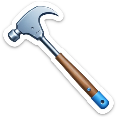 awl with blue handless sticker