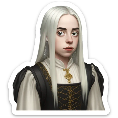 billie eilish meets gothic renaissance sticker