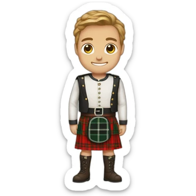 kendall miller wearing a kilt sticker