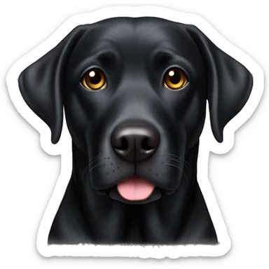black english lab sticker