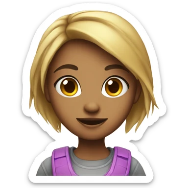 Cute gamer girl sticker