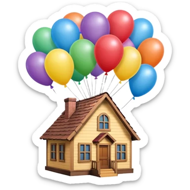 House with baloons from Disney Pixar movie UP! sticker